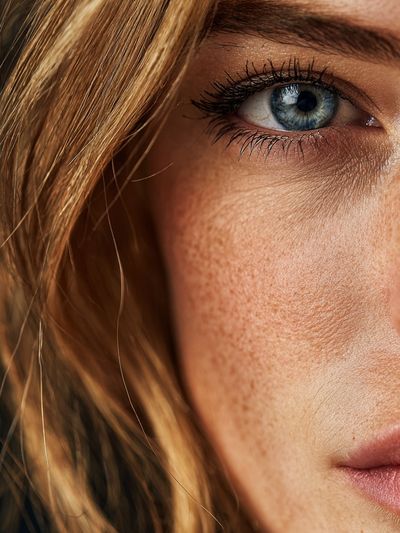 Close-Up Portrait of a Woman Poster. poster