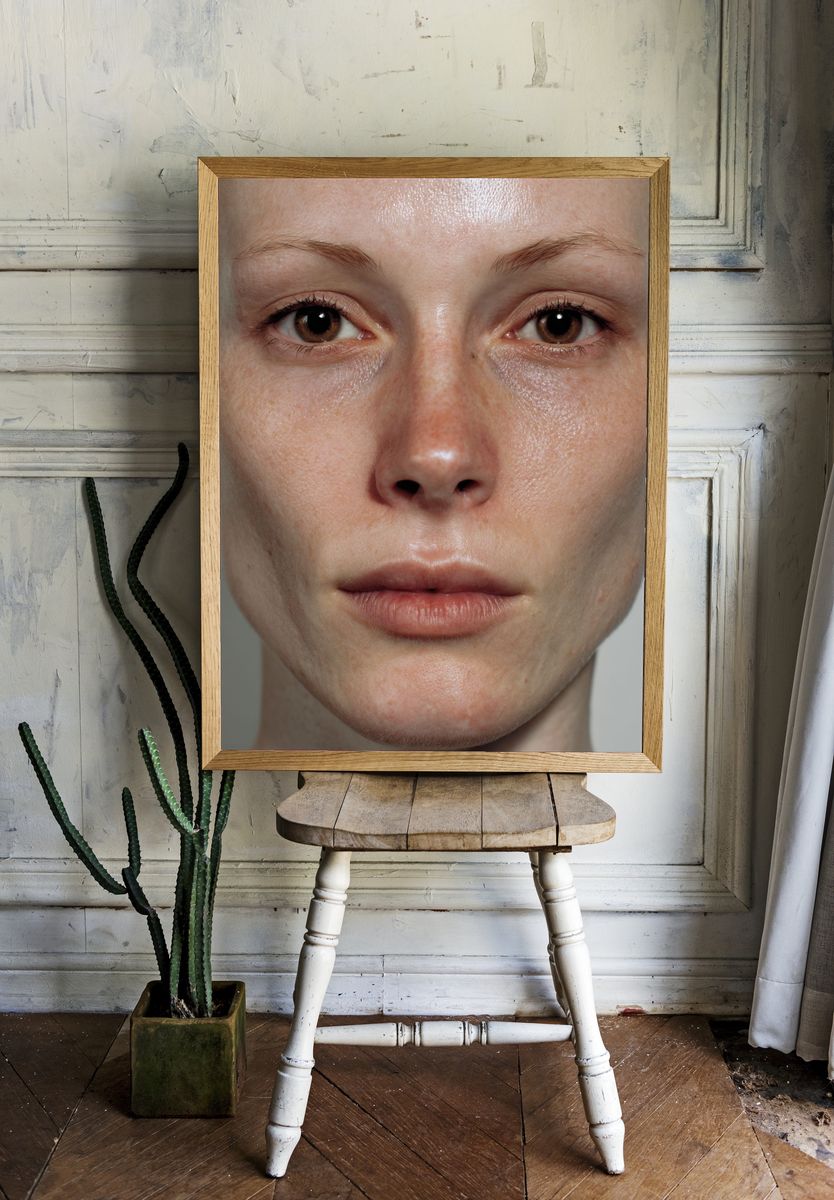 Intimate Female Portrait Photography Poster. — room view 1