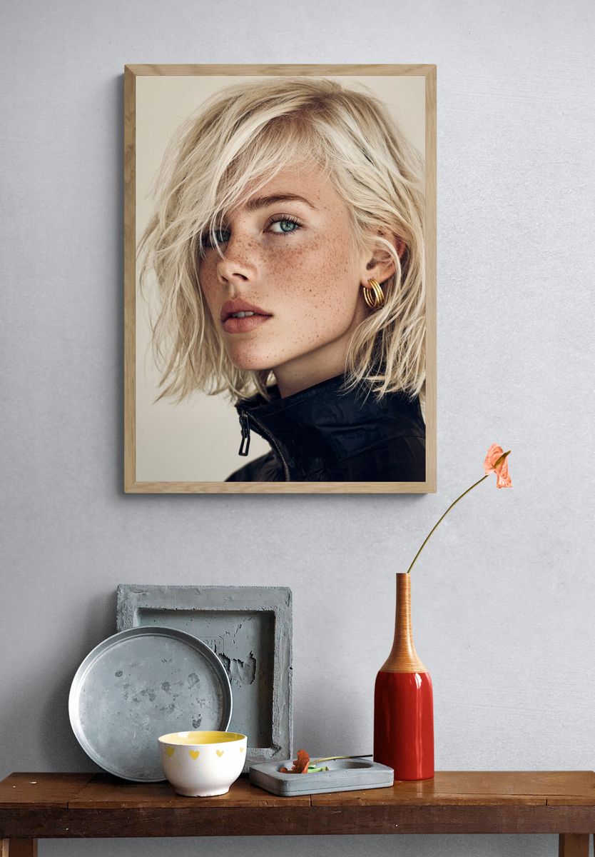 Blonde Portrait Photography Poster. — room view 3