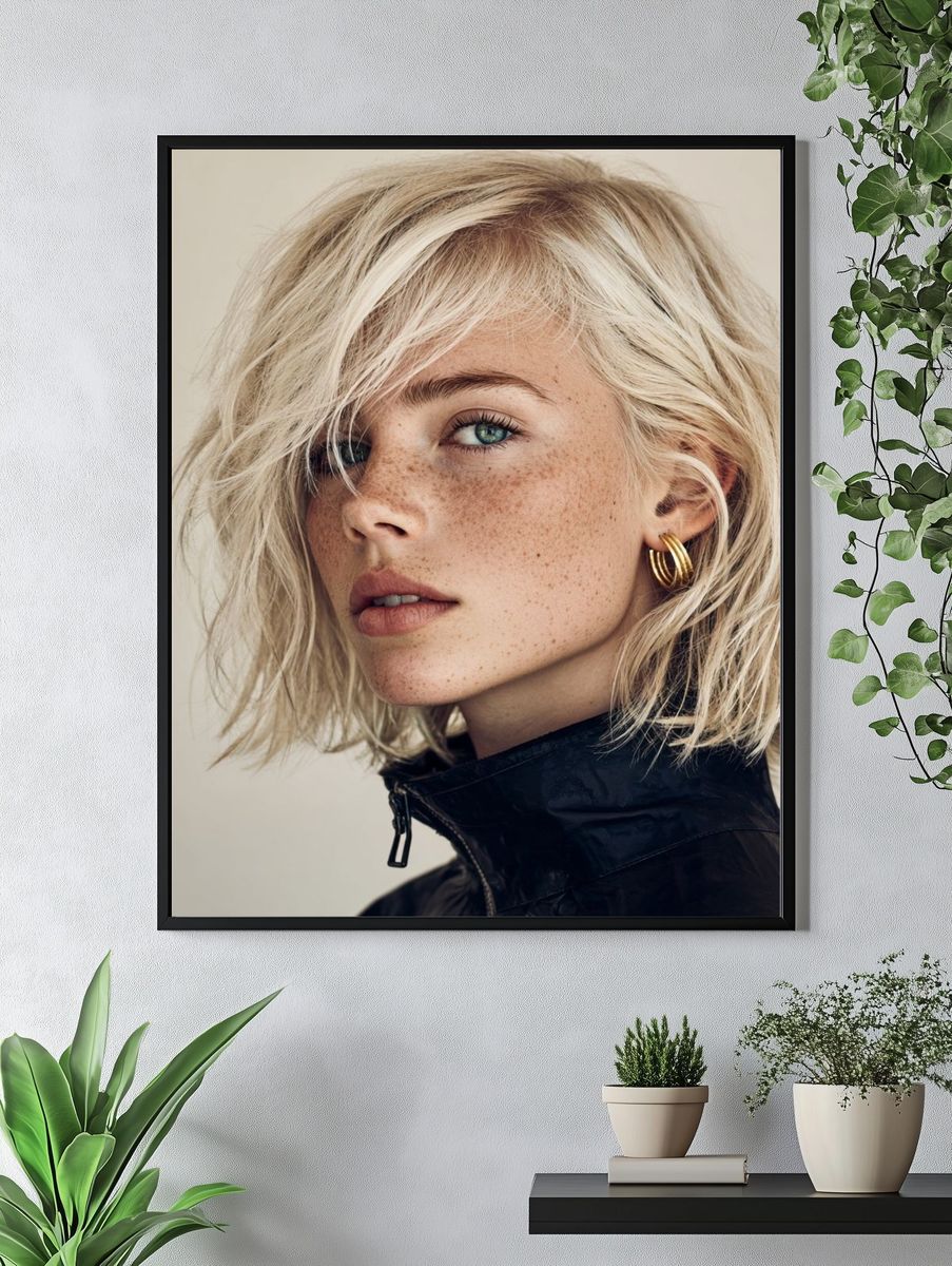 Blonde Portrait Photography Poster. — room view 4