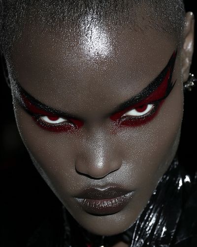 Futuristic Red-Eye Portrait Print. poster print