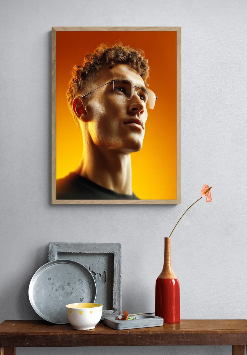 Golden Portrait Photography Poster. — room view 3