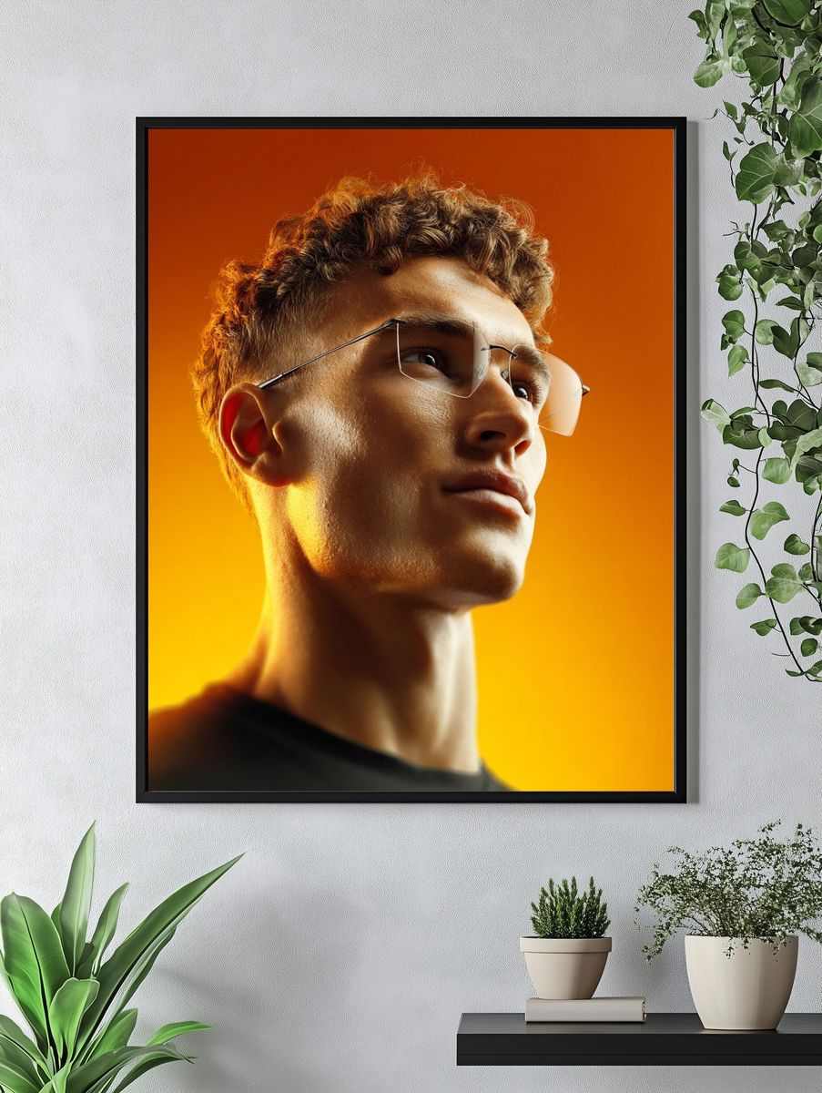 Golden Portrait Photography Poster. — room view 4