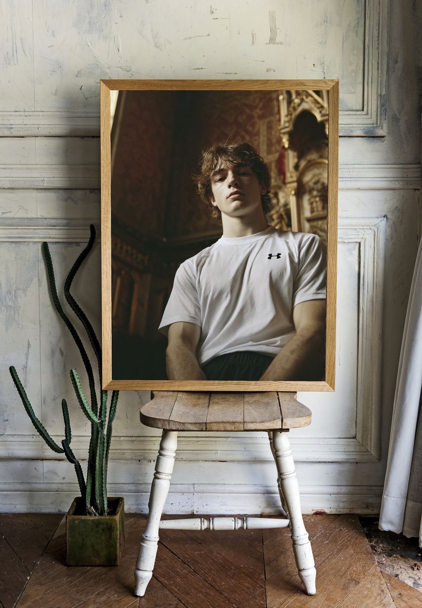 Portrait in Ornate Chapel Photography Poster. — room view 1