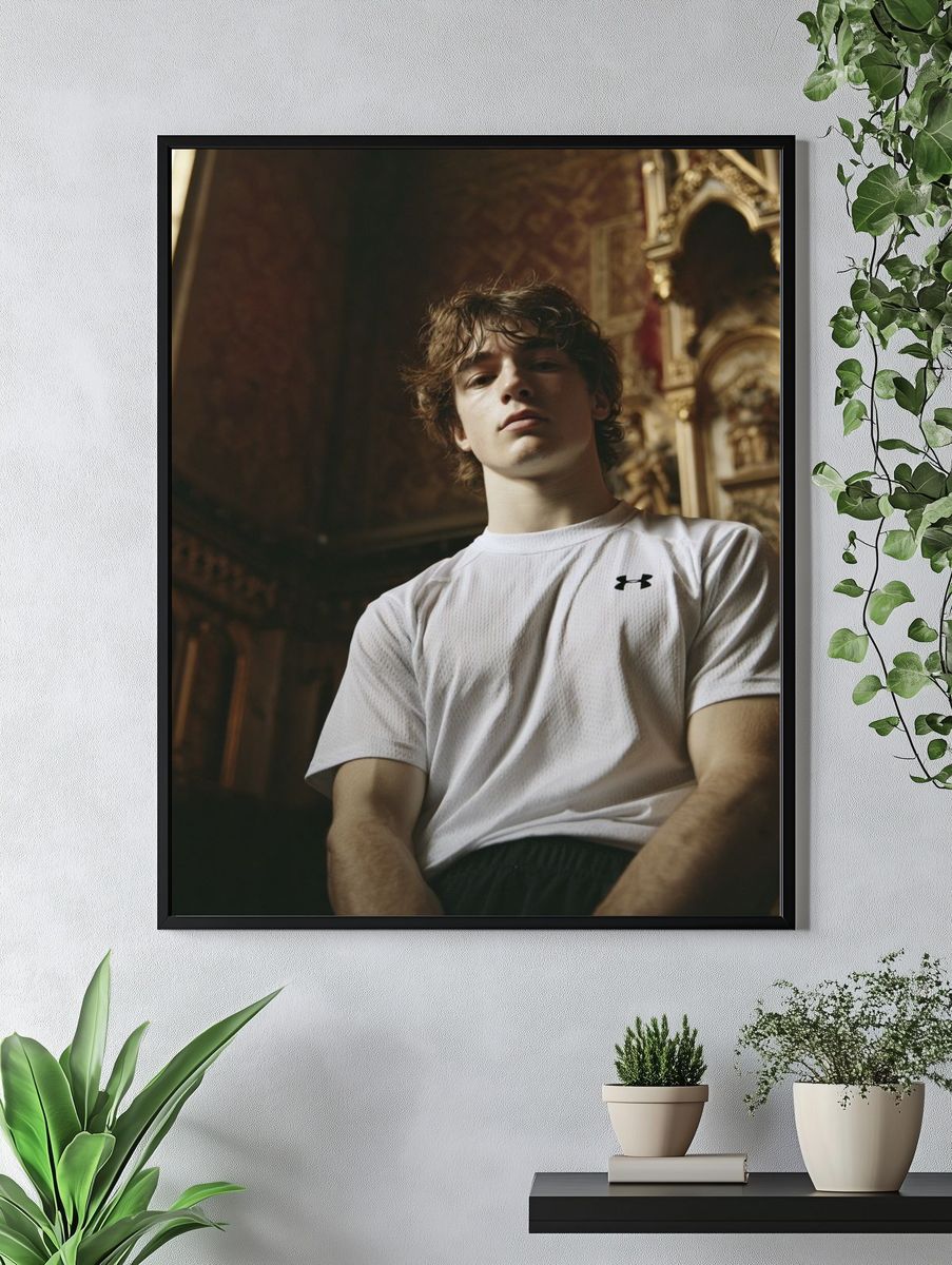 Portrait in Ornate Chapel Photography Poster. — room view 4