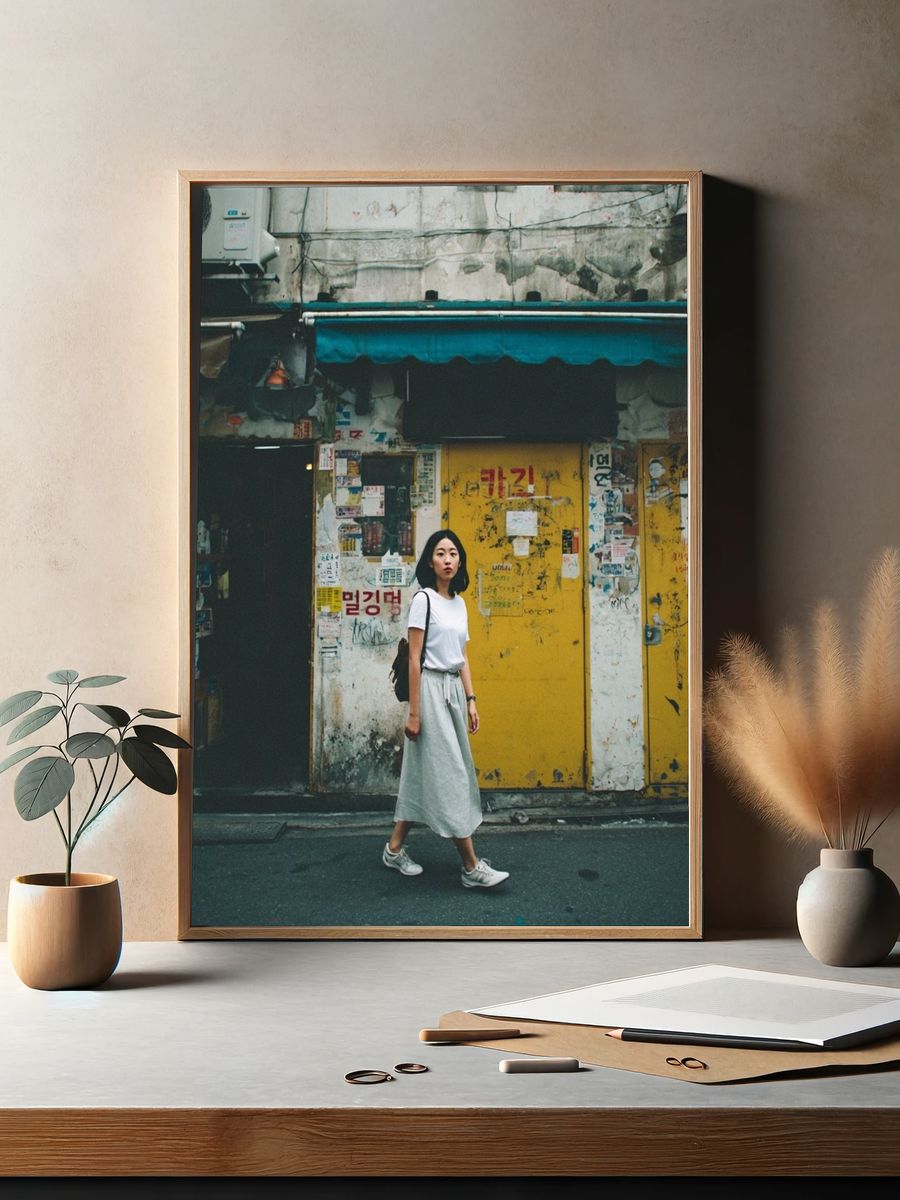 Seoul Street Portrait Photography Poster. — room view 2