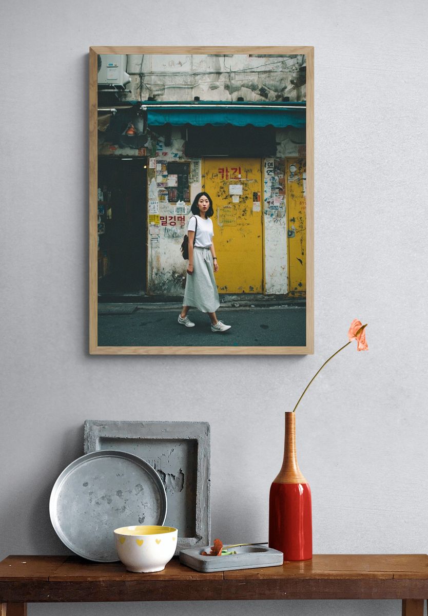 Seoul Street Portrait Photography Poster. — room view 3