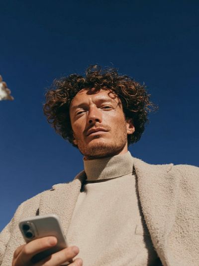 Curly Portrait Street Photography Poster. poster