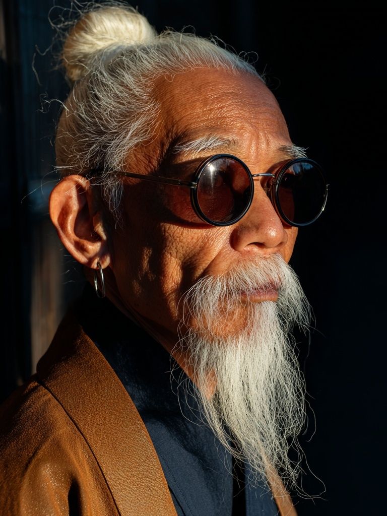Elderly Man Portrait Photography Poster. poster detail