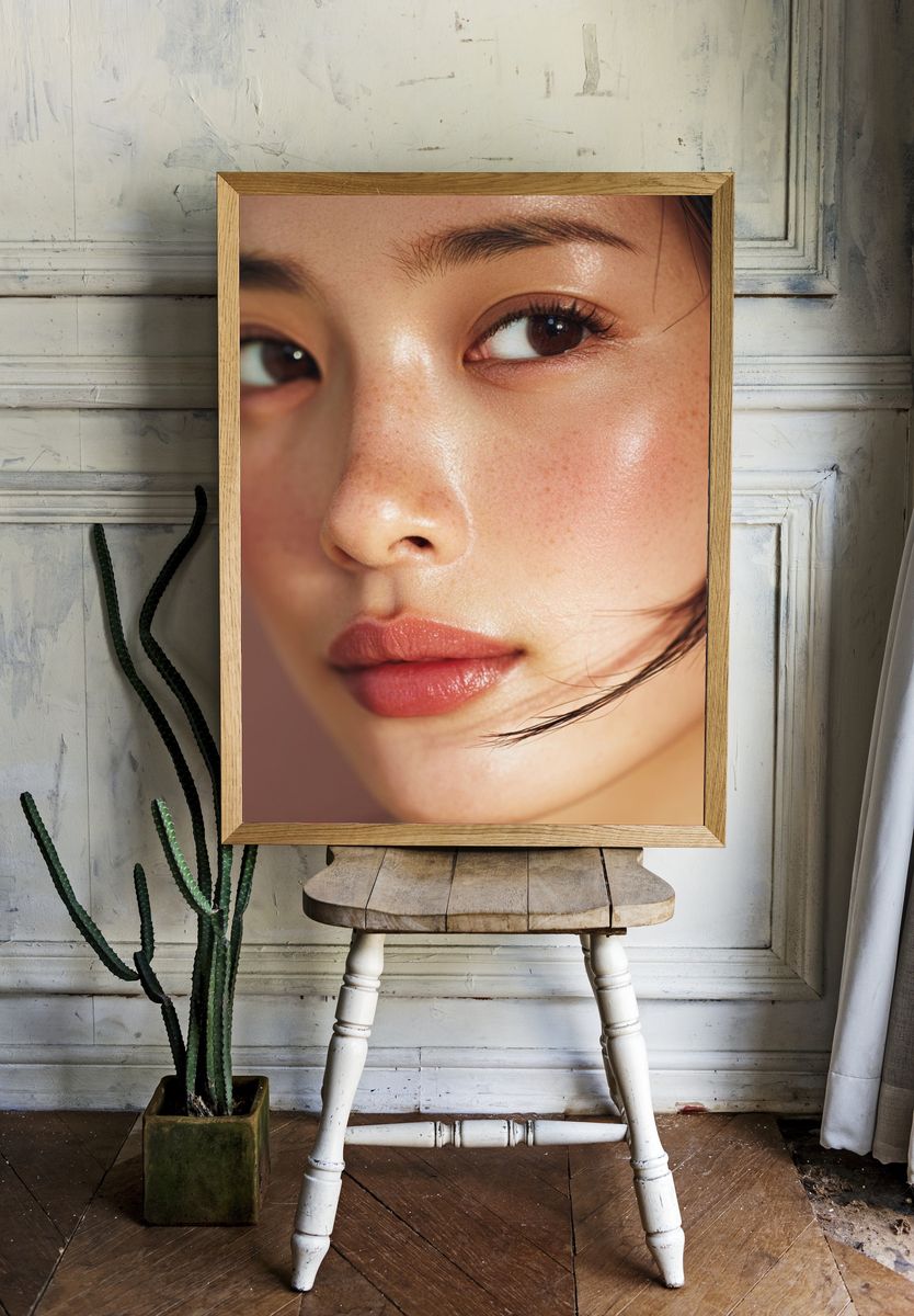 Soft Portrait Close-Up Poster. — room view 1