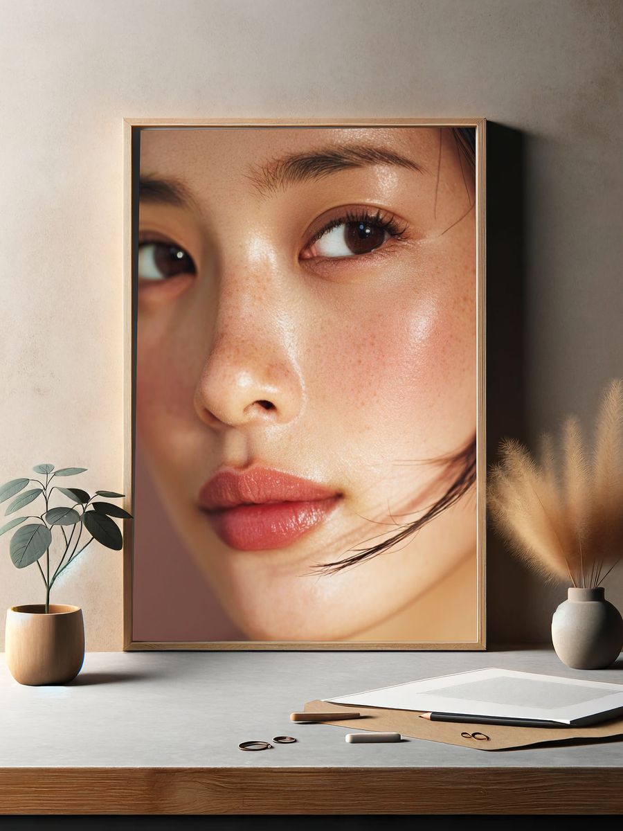 Soft Portrait Close-Up Poster. — room view 2