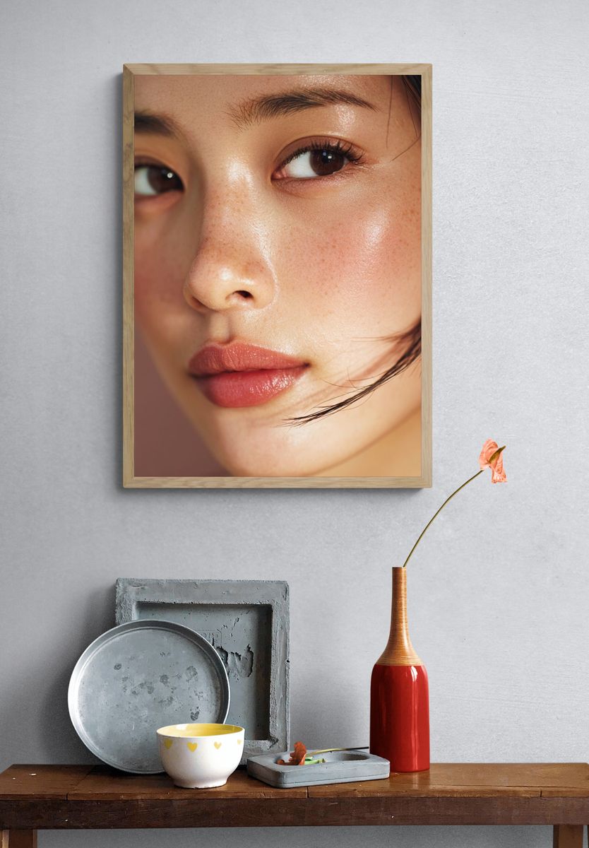 Soft Portrait Close-Up Poster. — room view 3