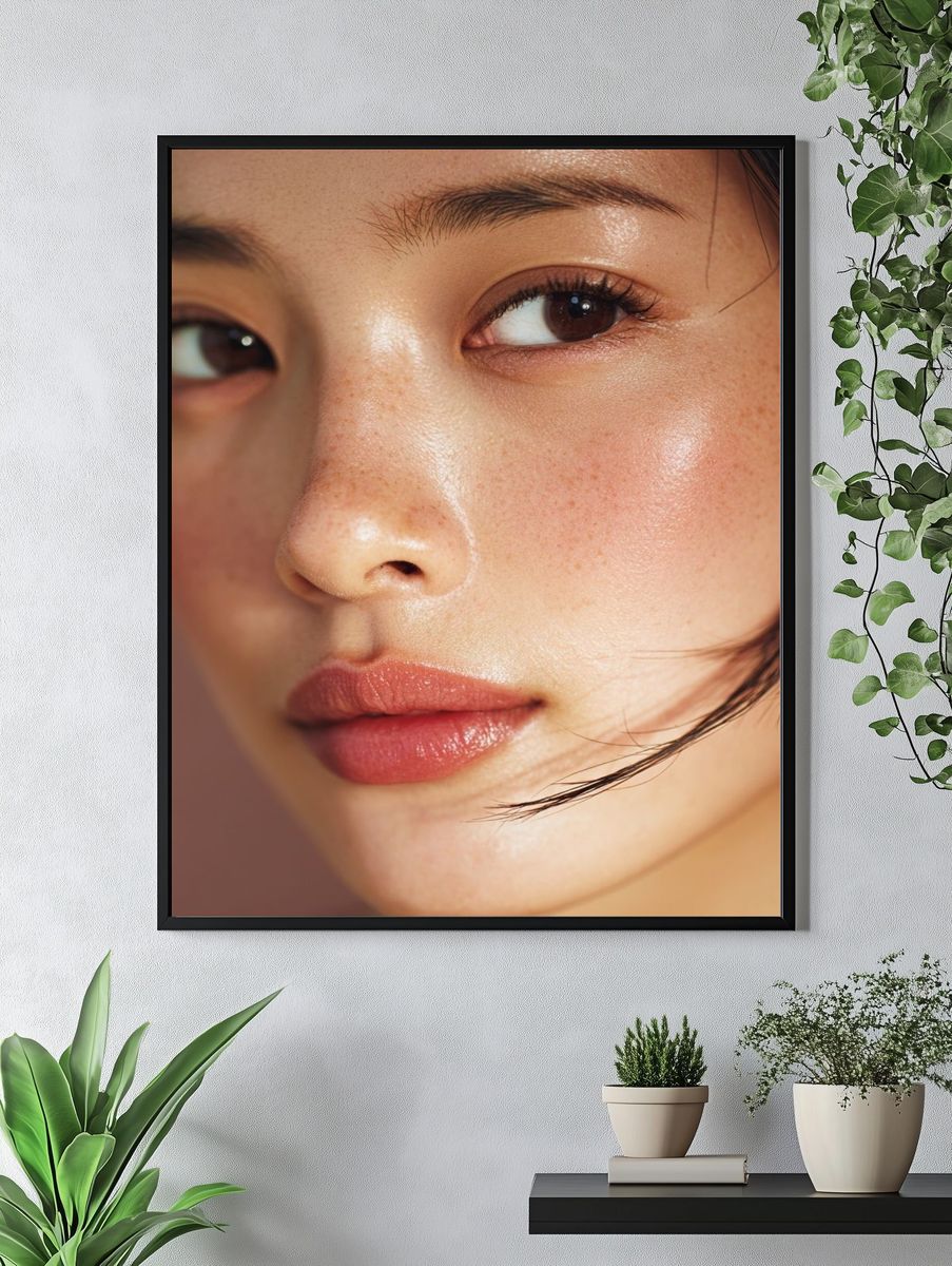 Soft Portrait Close-Up Poster. — room view 4