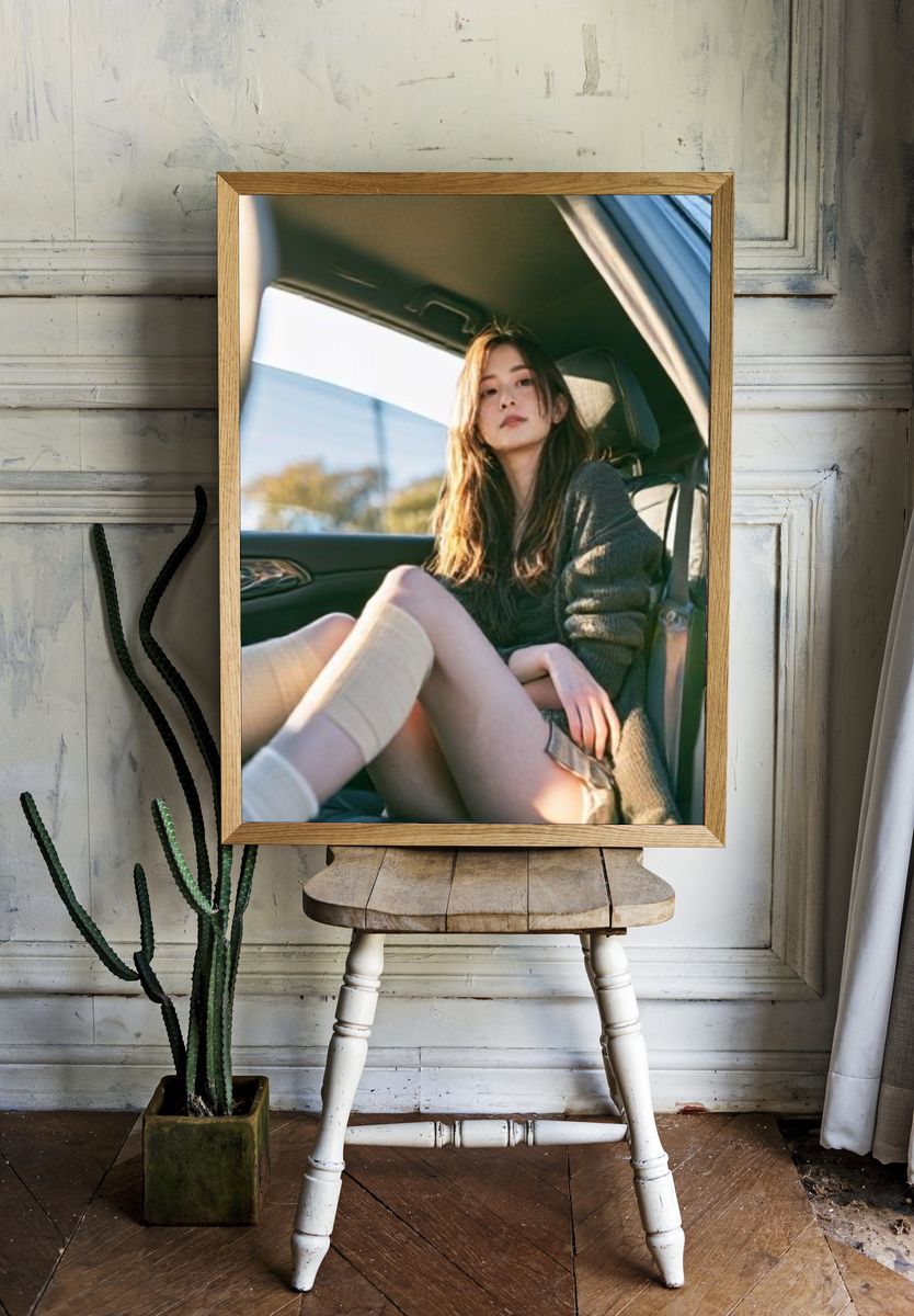 Freckled Portrait Photography Poster. — room view 1