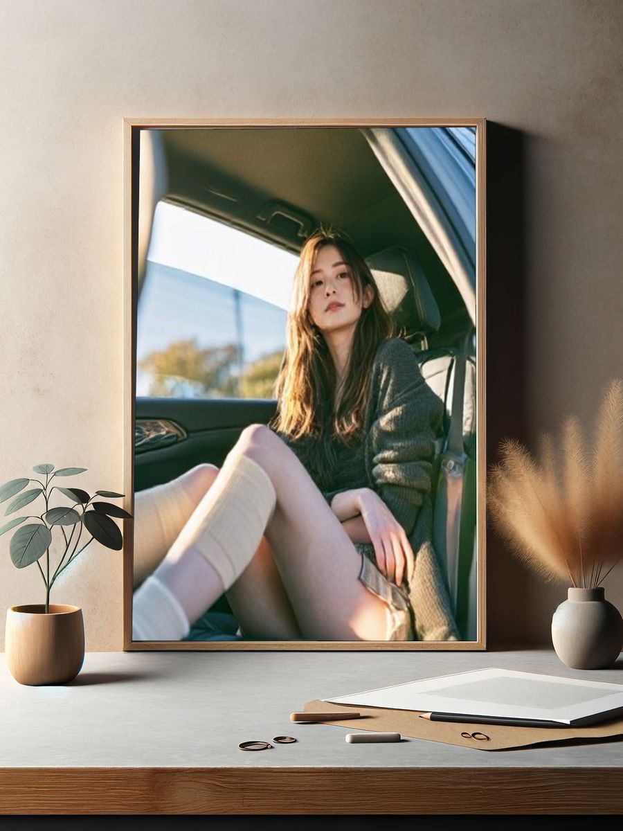 Freckled Portrait Photography Poster. — room view 2