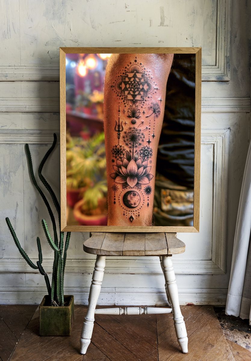 Boho Tattoo Arm Photography Poster. — room view 1