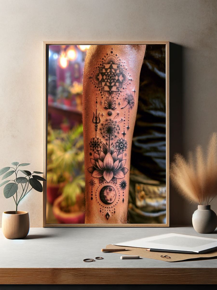 Boho Tattoo Arm Photography Poster. — room view 2