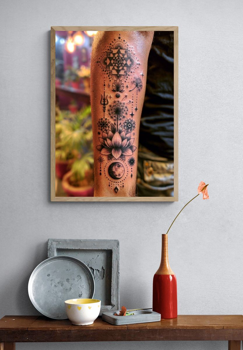 Boho Tattoo Arm Photography Poster. — room view 3