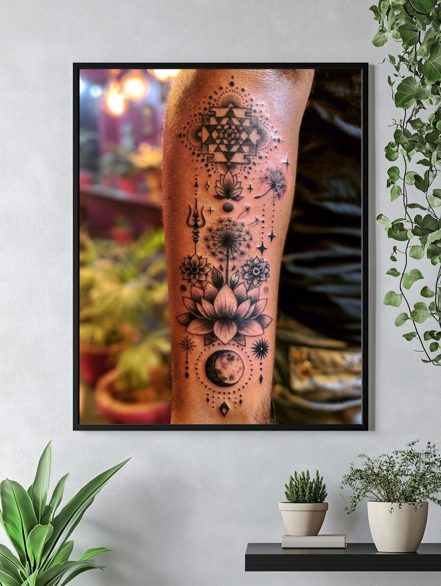 Boho Tattoo Arm Photography Poster. — room view 4