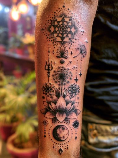 Boho Tattoo Arm Photography Poster. poster print