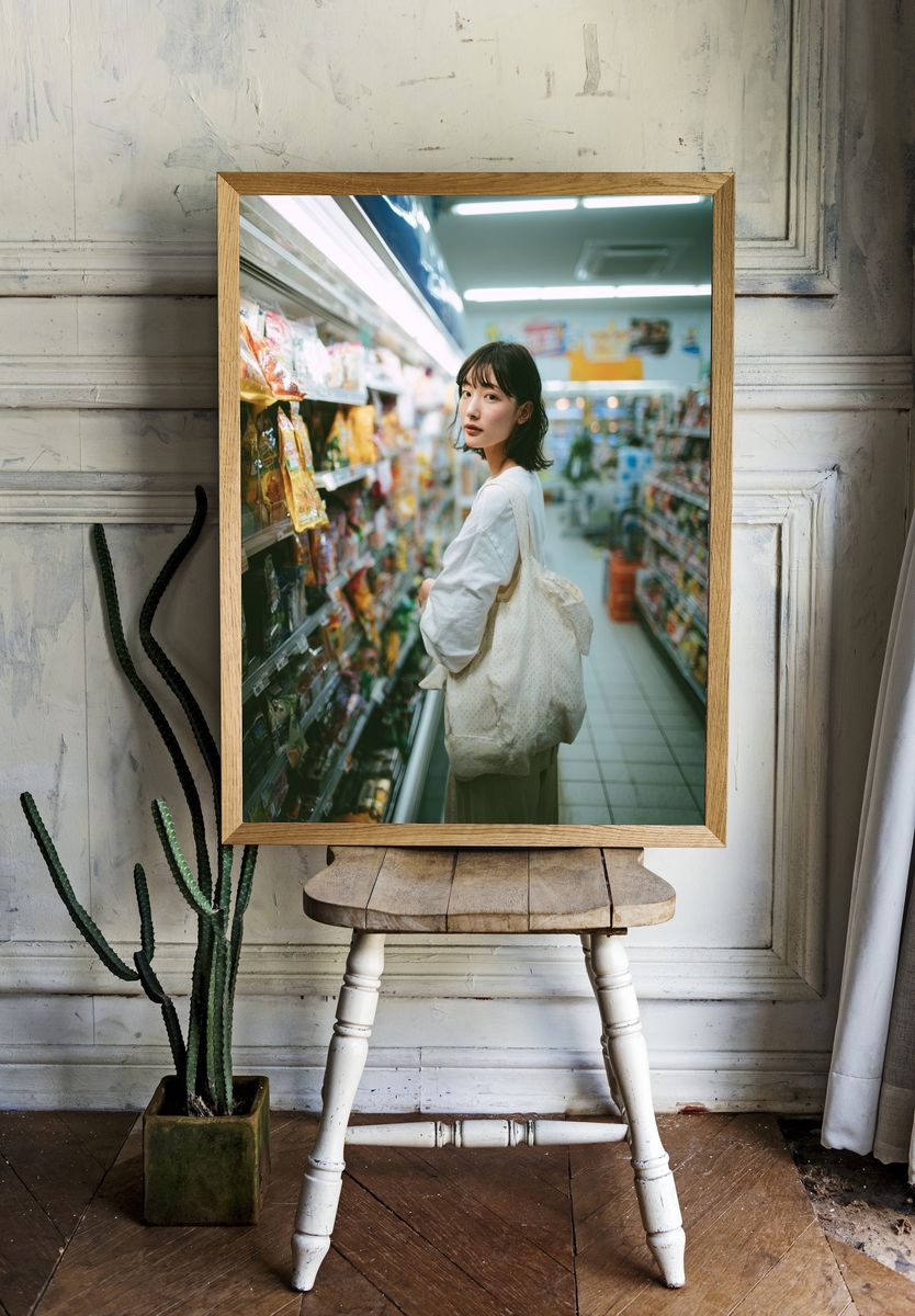 Grocery Aisle Portrait Print. — room view 1