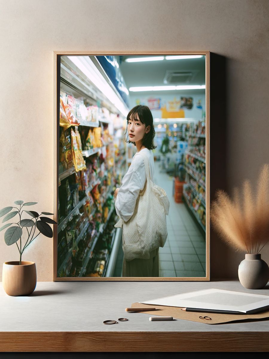 Grocery Aisle Portrait Print. — room view 2
