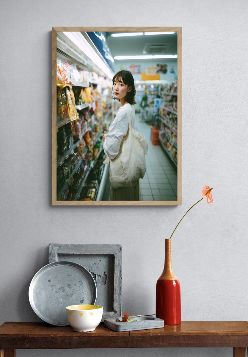 Grocery Aisle Portrait Print. — room view 3
