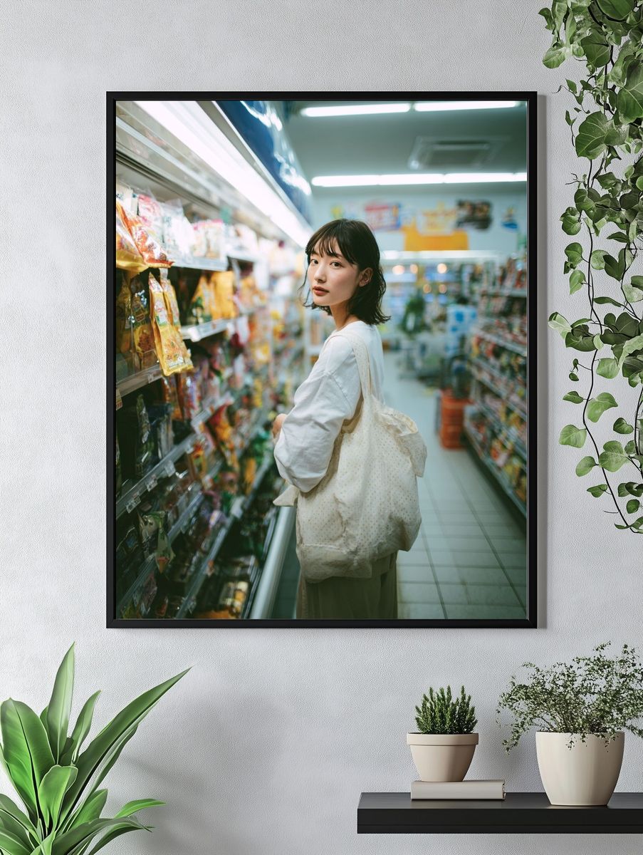 Grocery Aisle Portrait Print. — room view 4