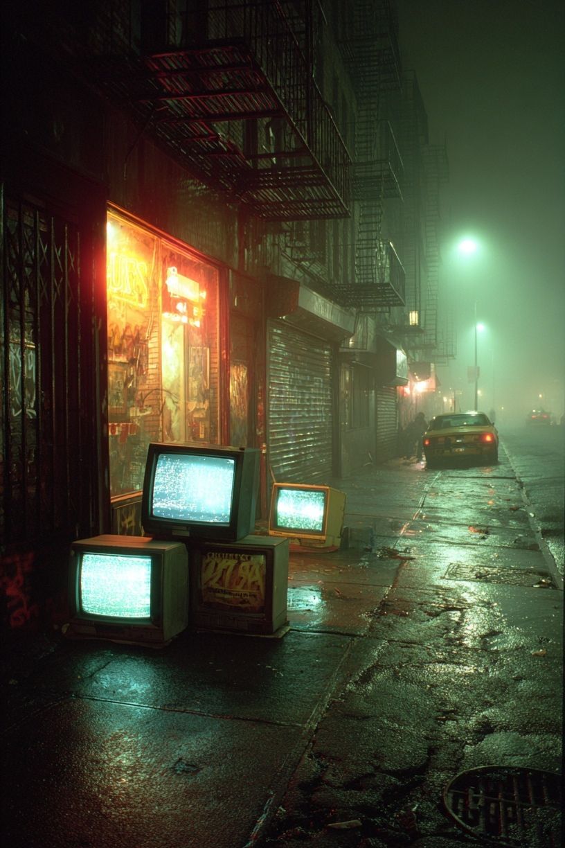 Neon Fog City Street Photography Poster. poster — photography art
