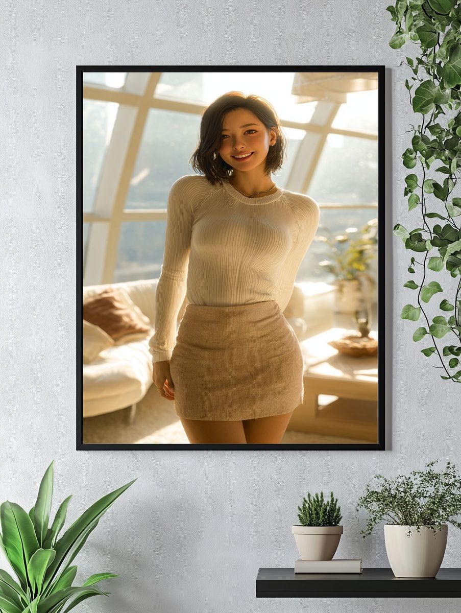 Sunlit Portrait Photography Poster. — room view 4