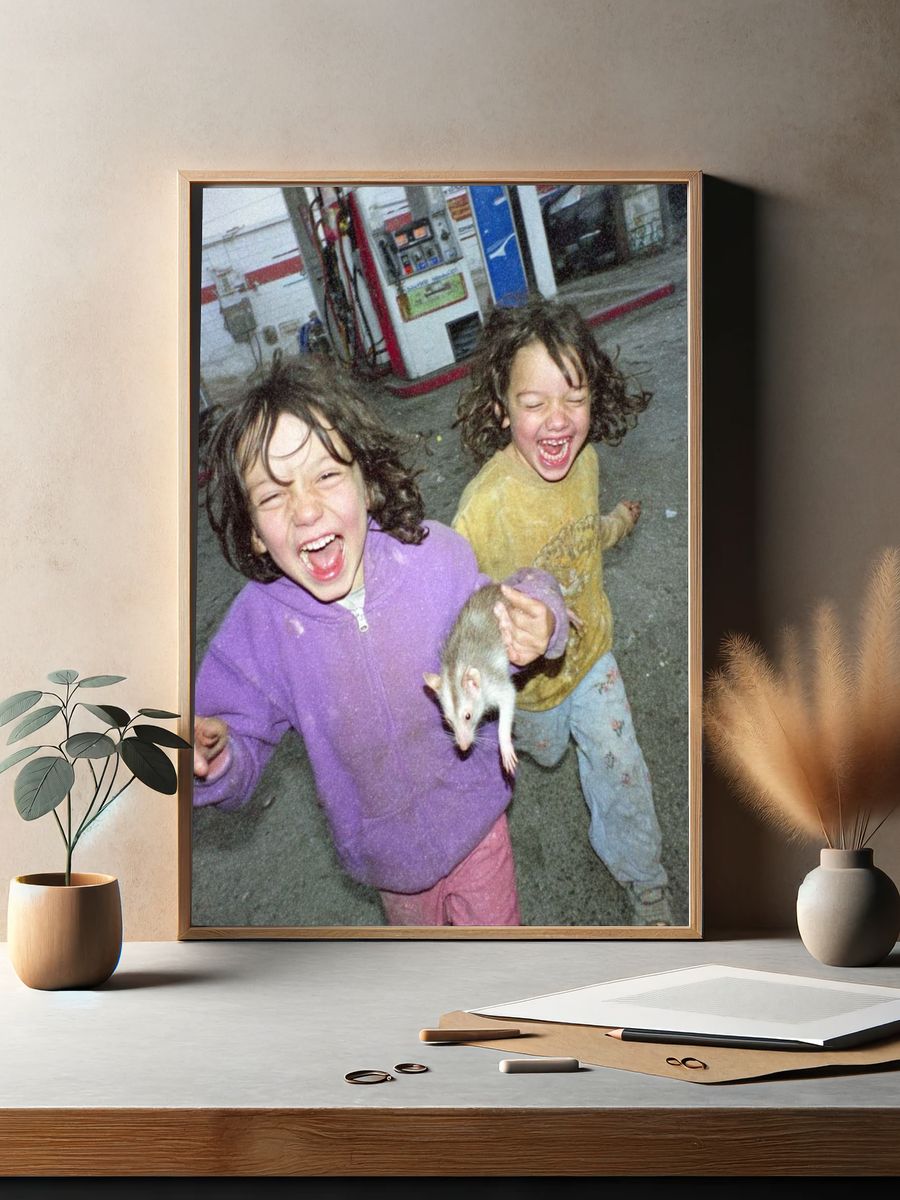 Children with Rat Snapshot Poster. — room view 2