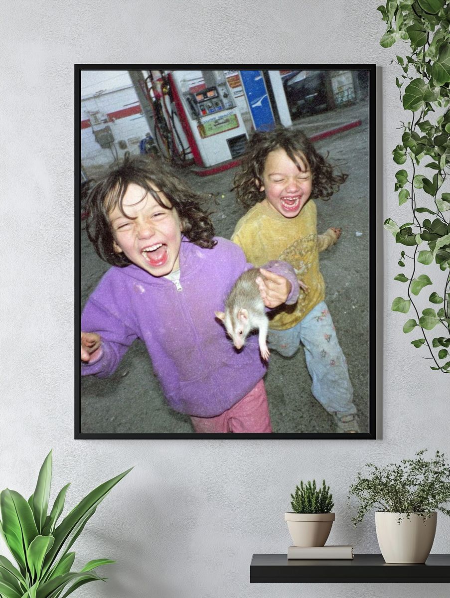 Children with Rat Snapshot Poster. — room view 4
