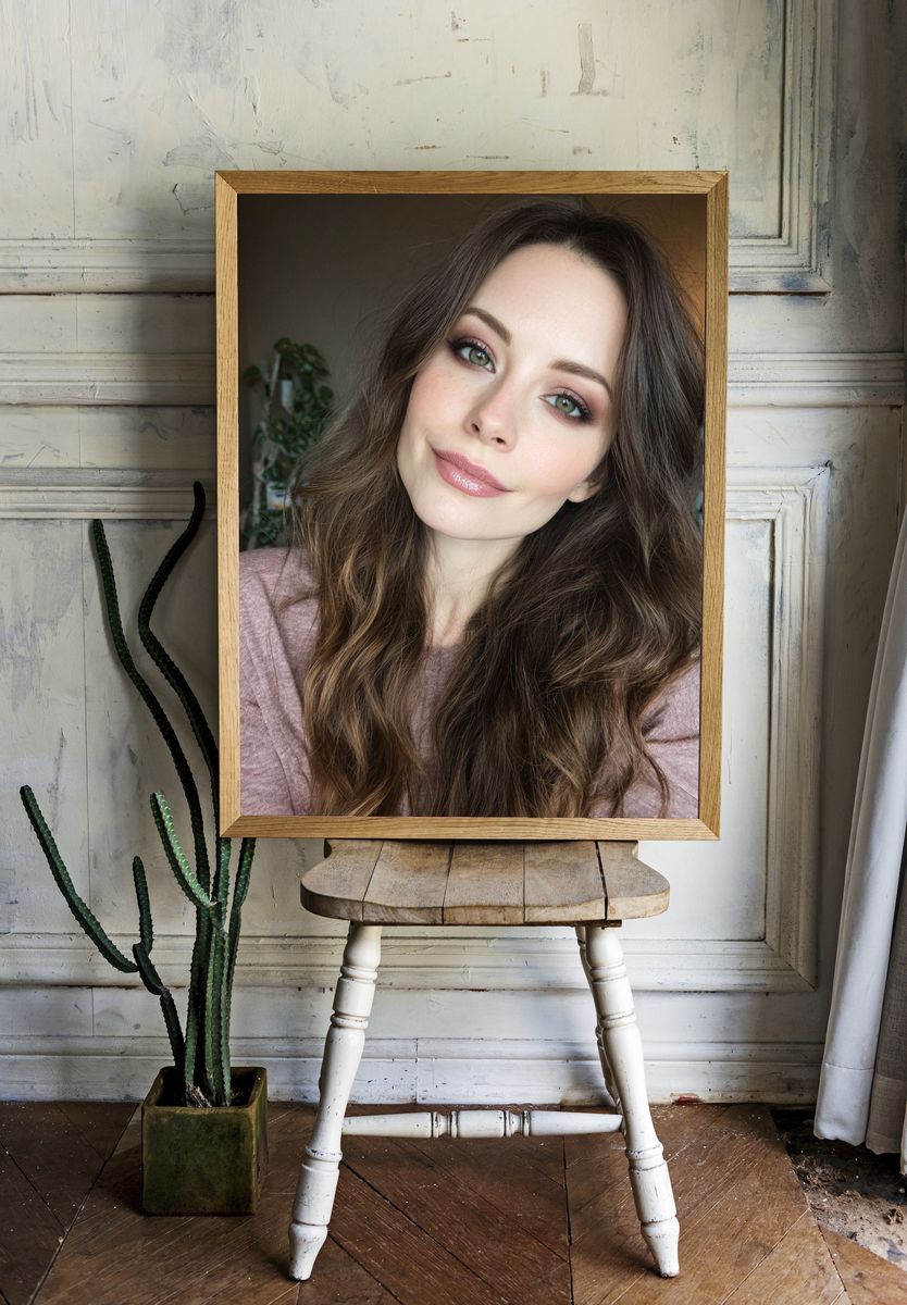 Soft Glam Portrait Print. — room view 1