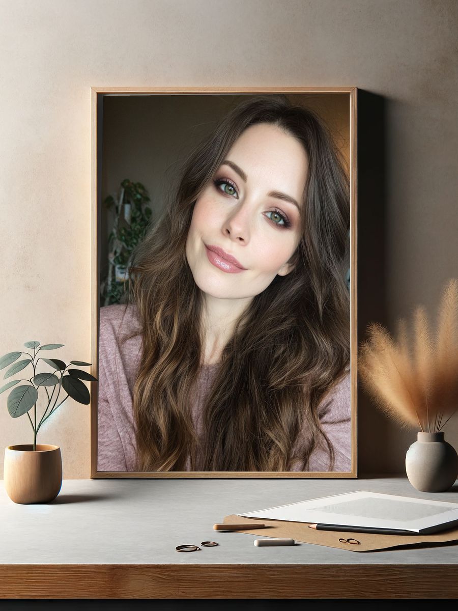 Soft Glam Portrait Print. — room view 2