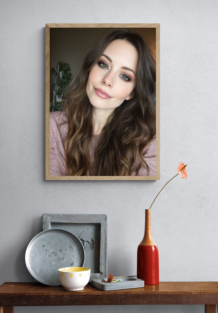 Soft Glam Portrait Print. — room view 3
