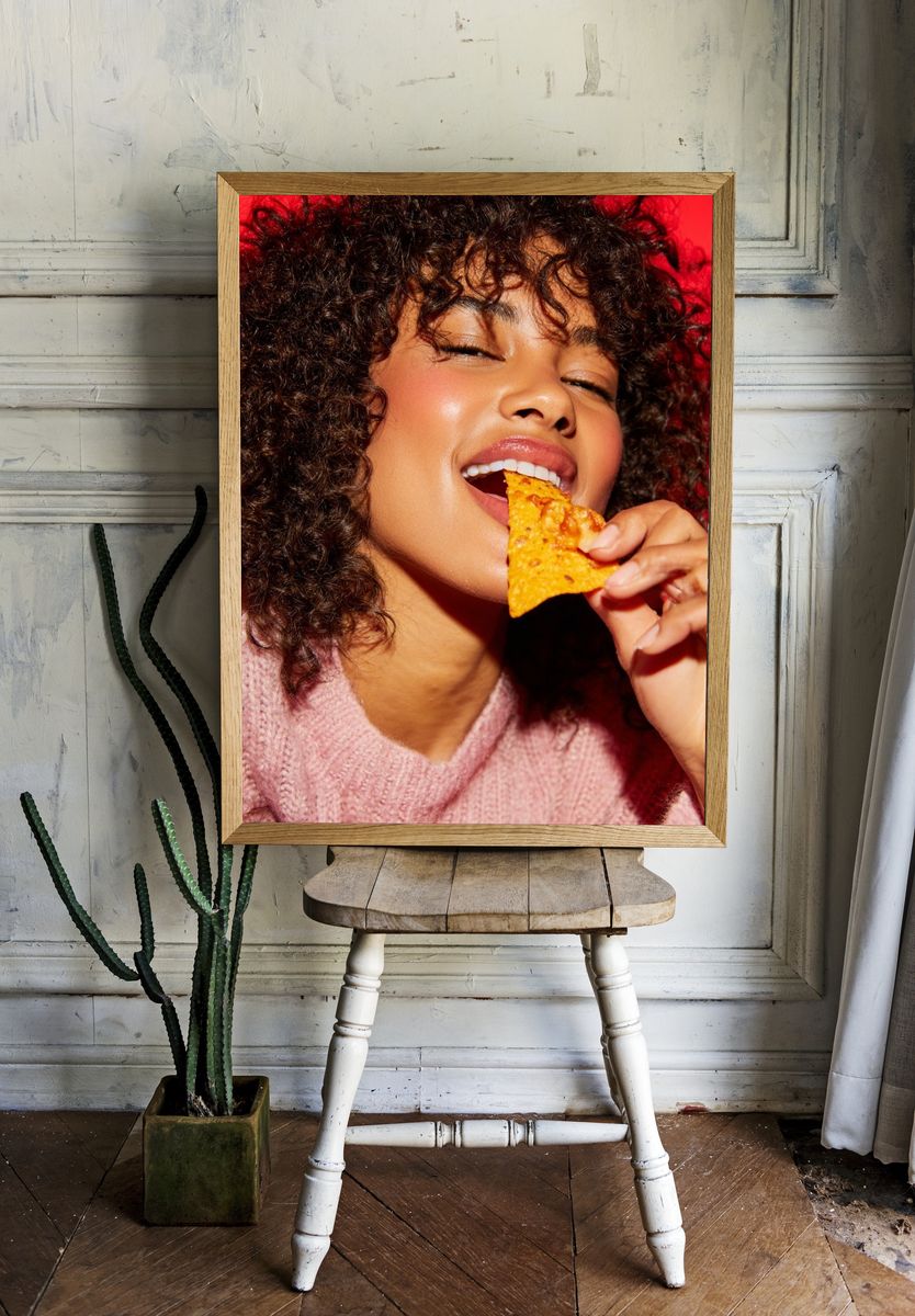 Snack Time Portrait Photography Poster. — room view 1