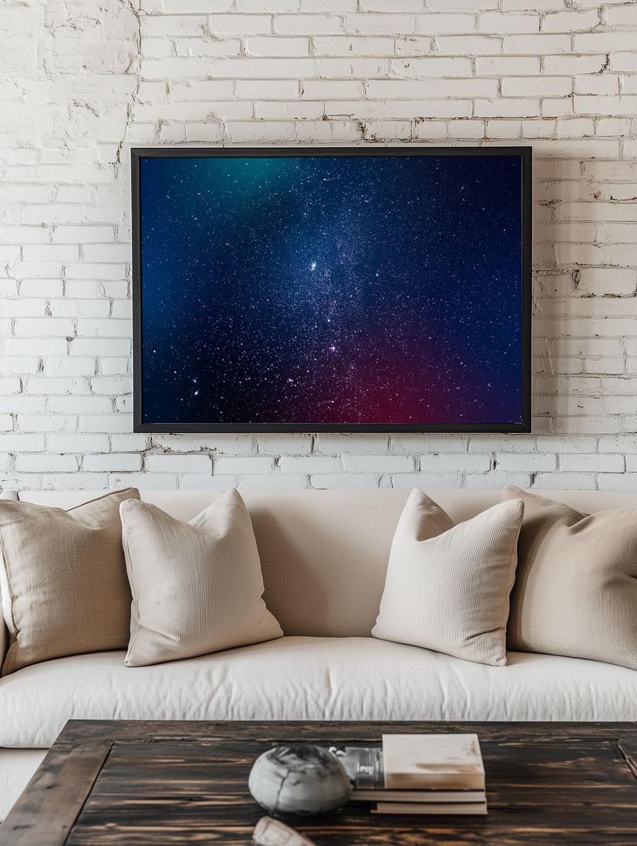 Dark galaxy background illustration. — room view 1
