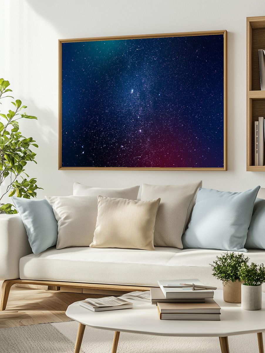 Dark galaxy background illustration. — room view 2