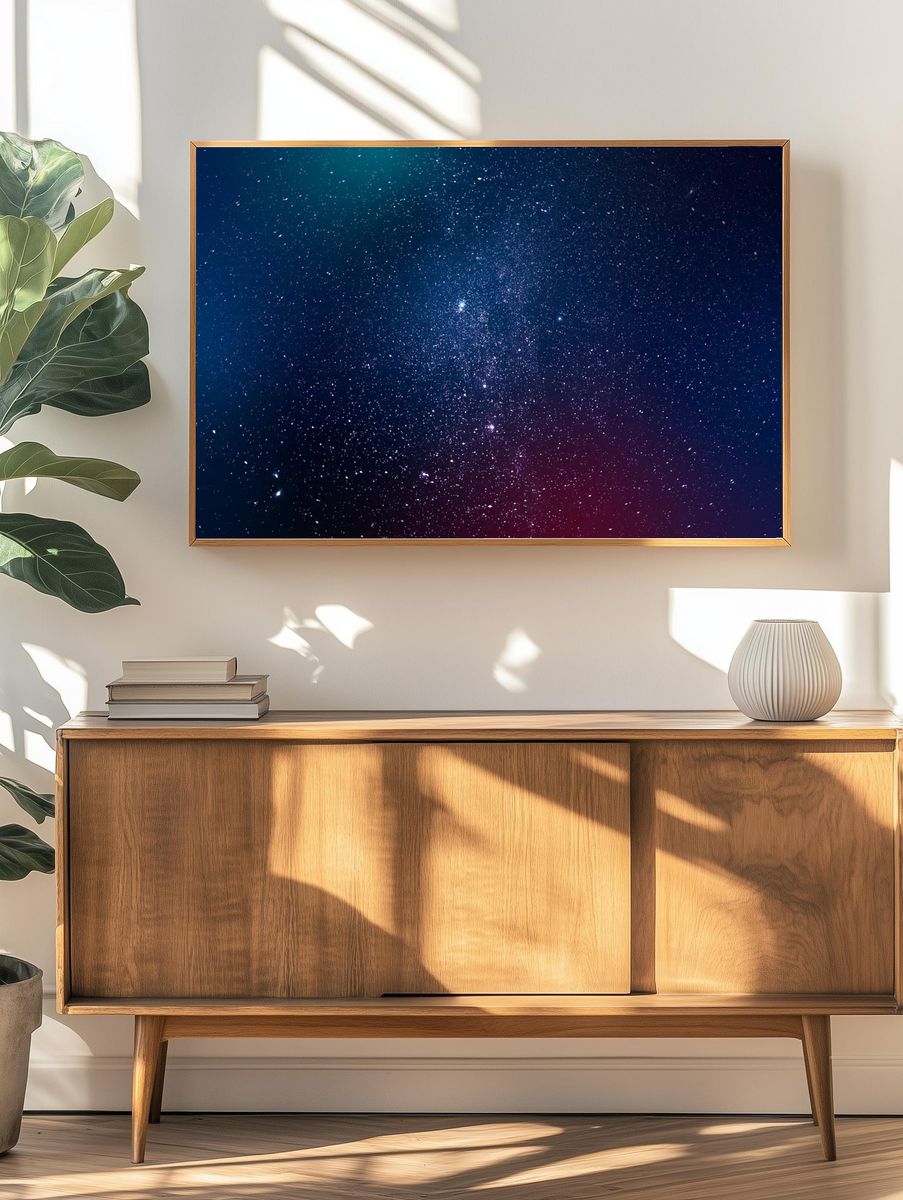 Dark galaxy background illustration. — room view 3