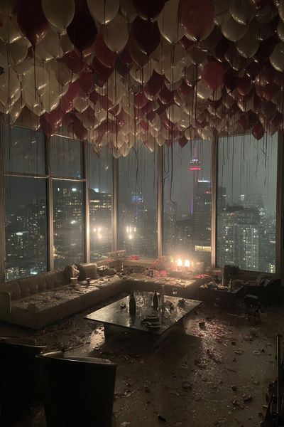 Night City Party Scene Photography Poster. poster print