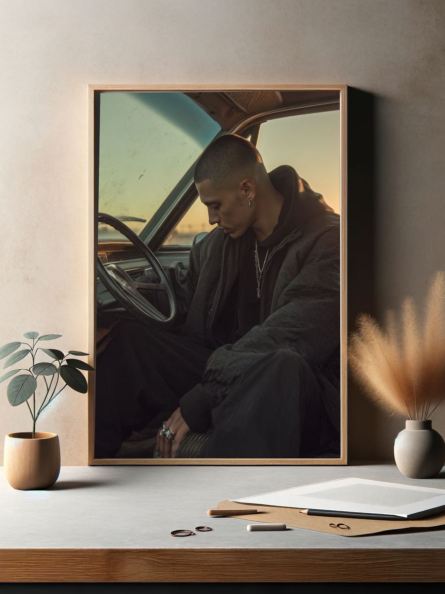 Contemplative Driver — Photography Print. — room view 2