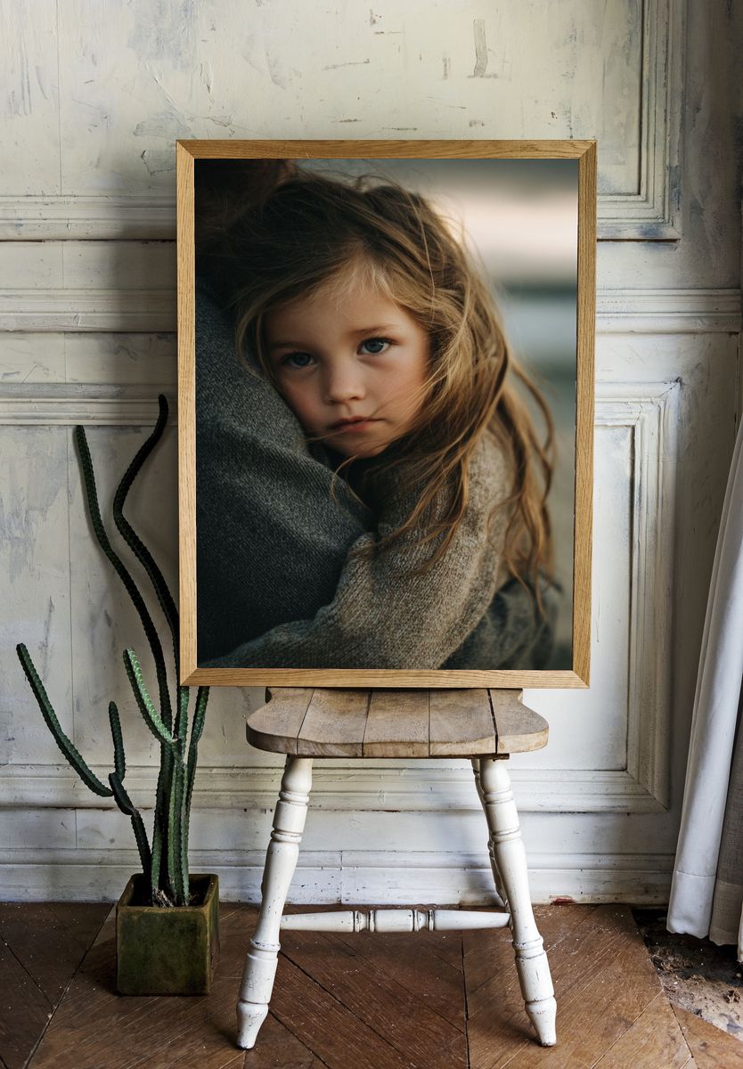 Tender Child Portrait Photography Poster. — room view 1