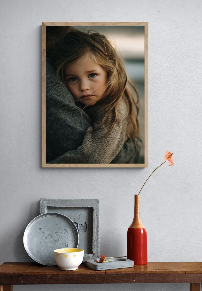 Tender Child Portrait Photography Poster. — room view 3