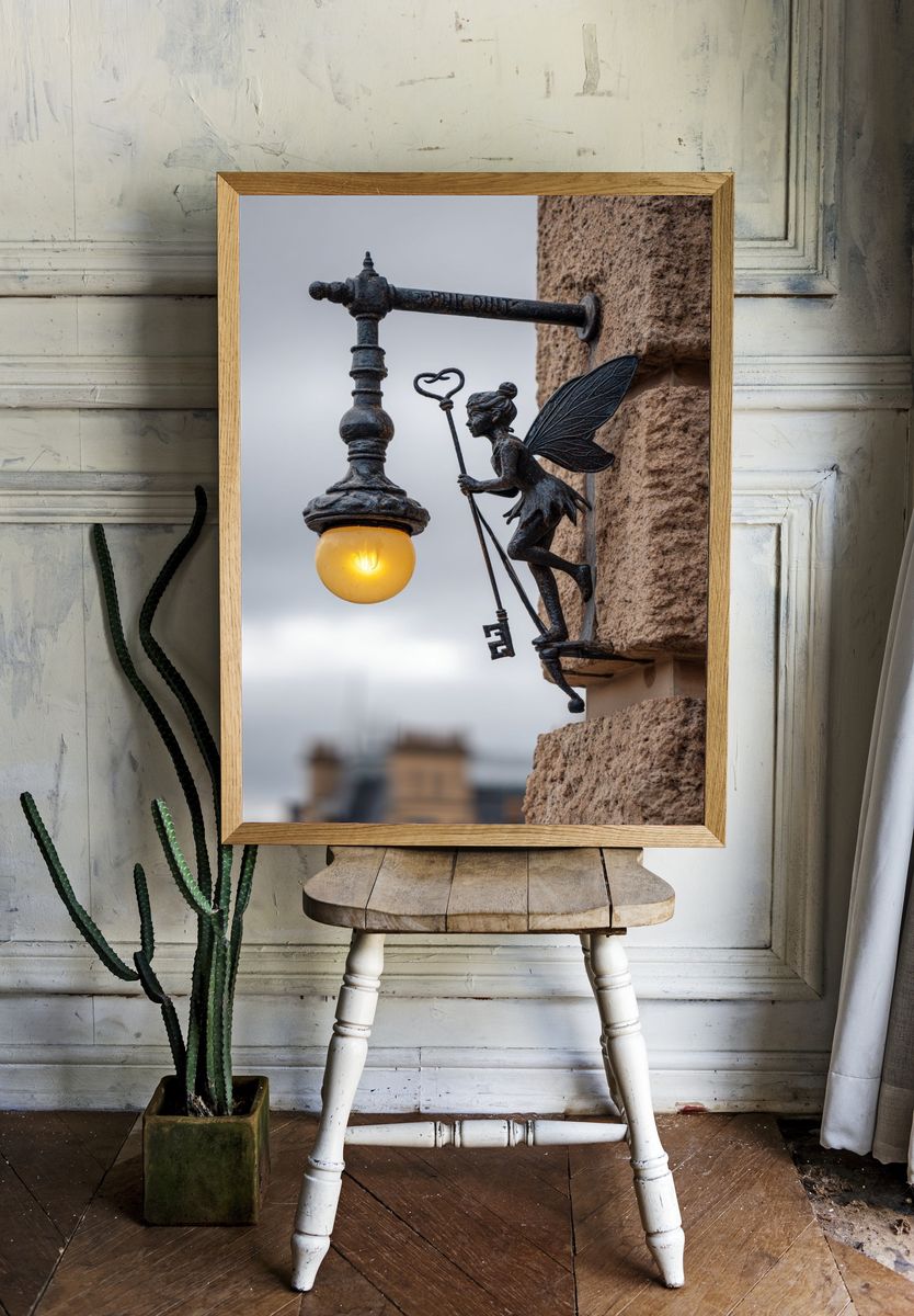 Fairy Lamp Street Photography Poster. — room view 1