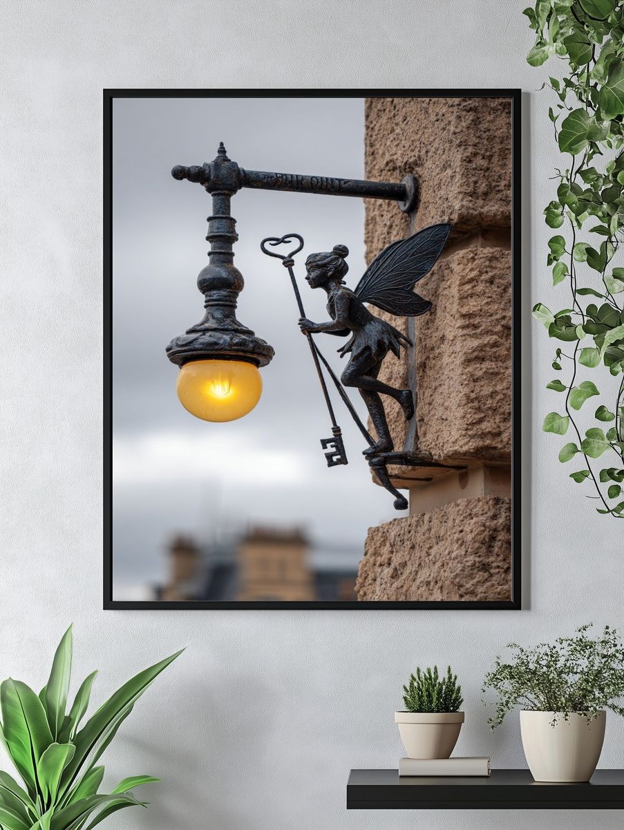 Fairy Lamp Street Photography Poster. — room view 4