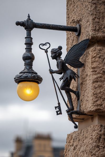 Fairy Lamp Street Photography Poster. poster print