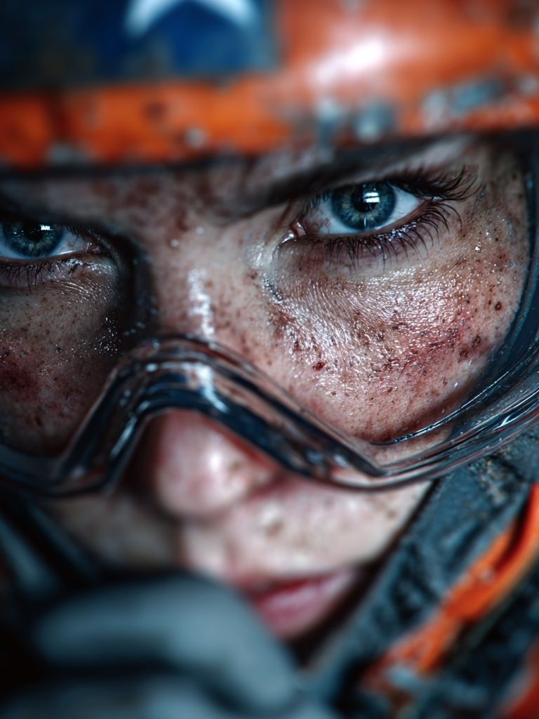 Intense Pilot Close-Up — Photography Print. poster detail