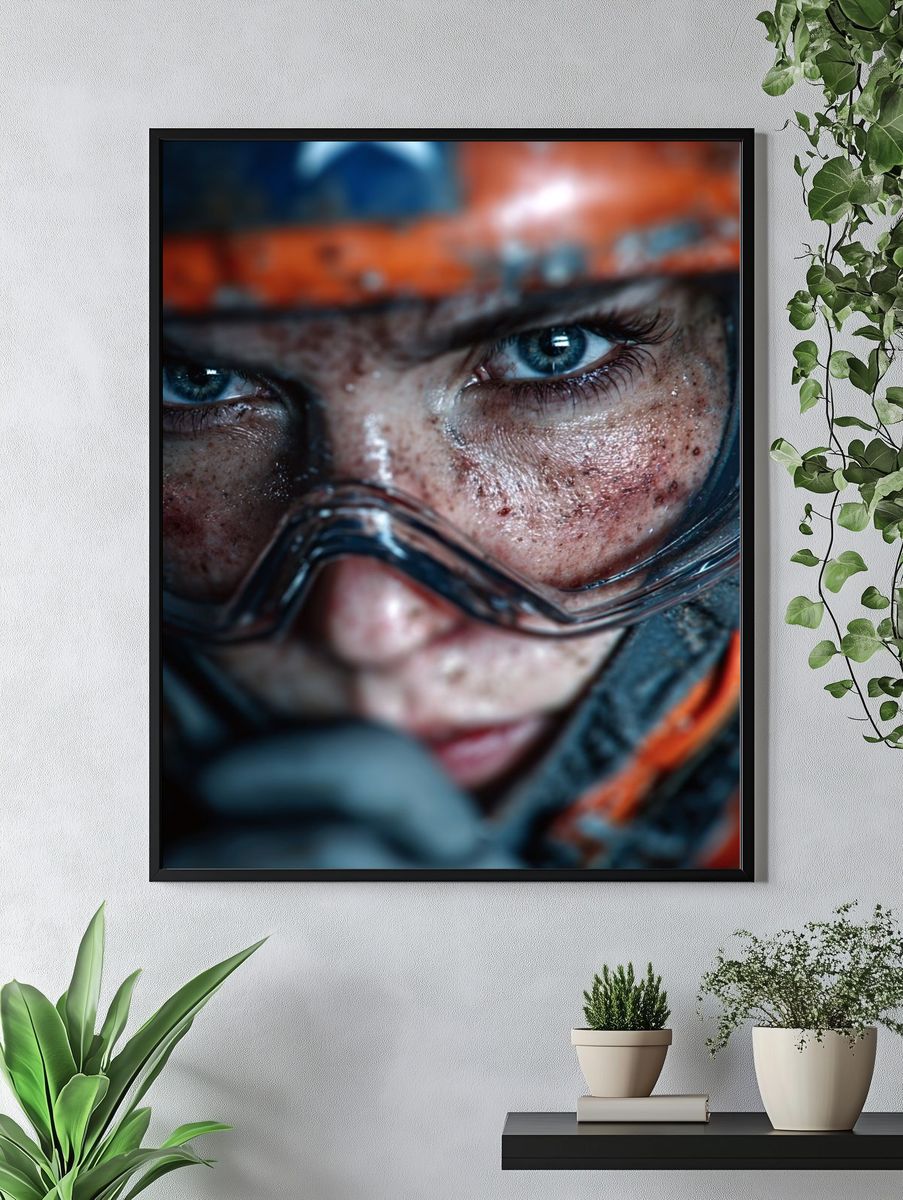 Intense Pilot Close-Up — Photography Print. — room view 4
