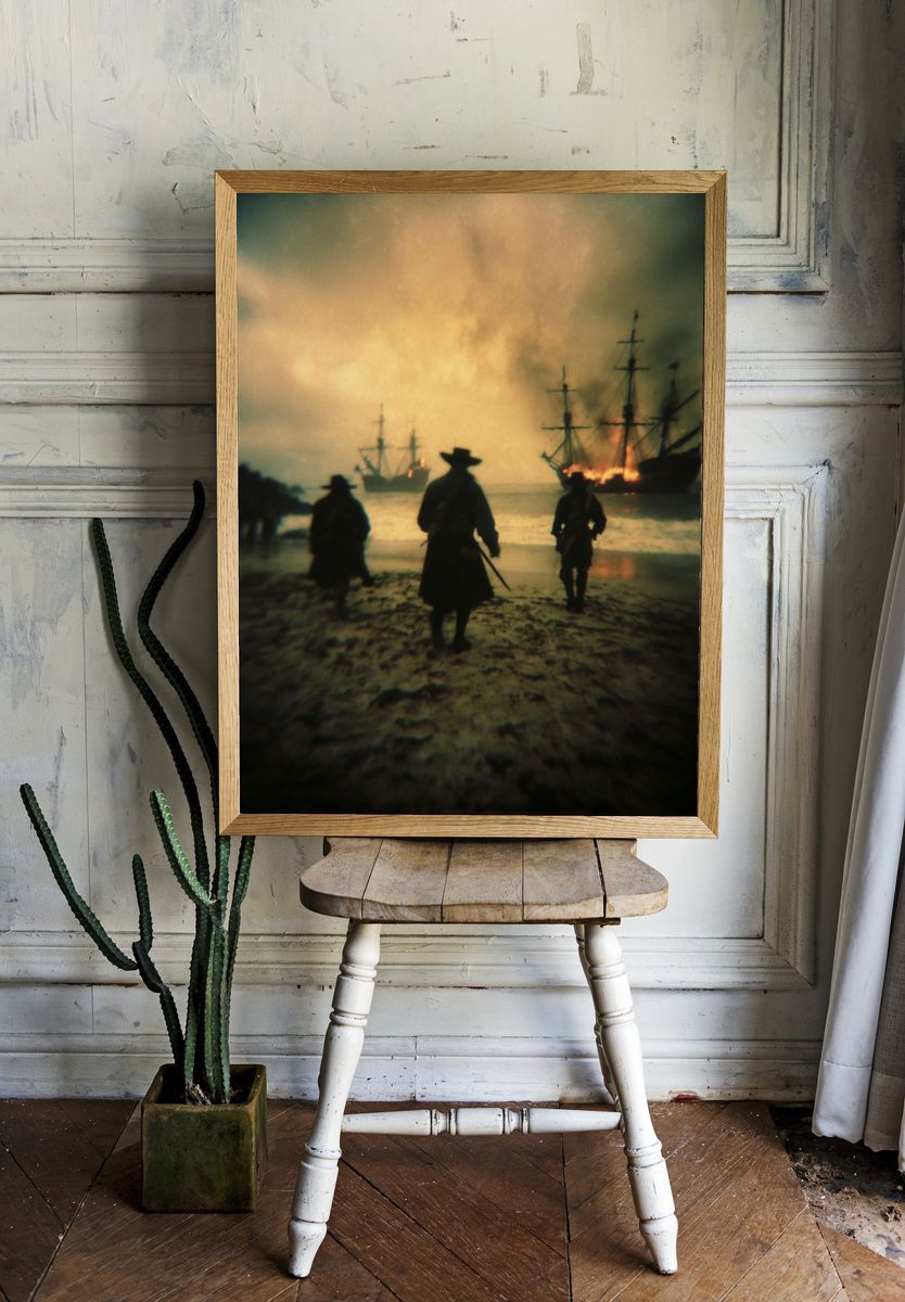 Pirate Shipwreck — Fine Art Print. — room view 1
