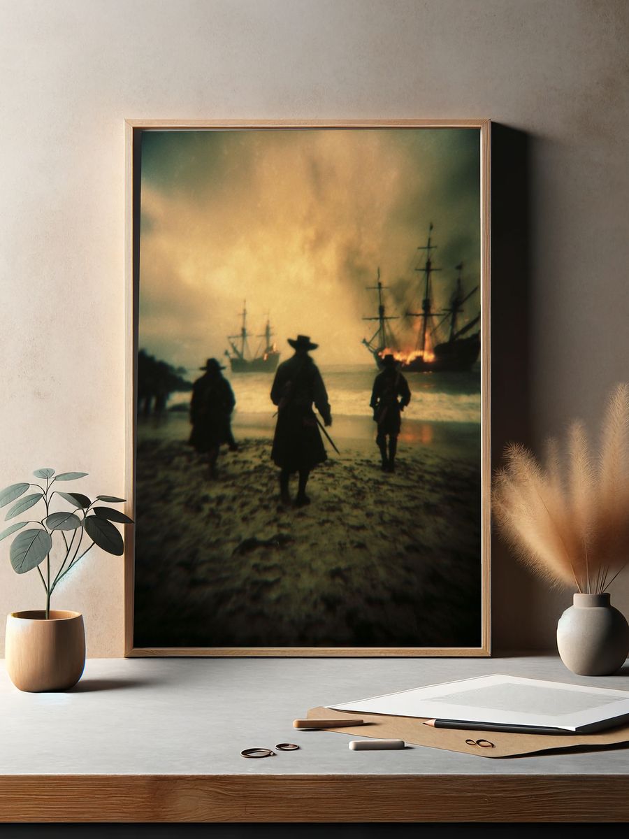 Pirate Shipwreck — Fine Art Print. — room view 2